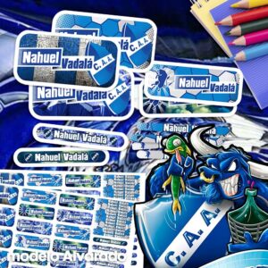 Etiquetas Escolares para Imprimir | Alvarado (Archivo Digital PDF)