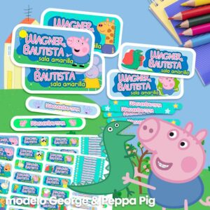 George & Peppa Pig - Etiquetas Personalizadas