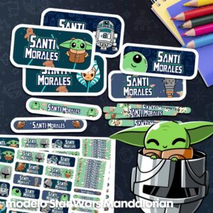 Mandalorian - Etiquetas Personalizadas