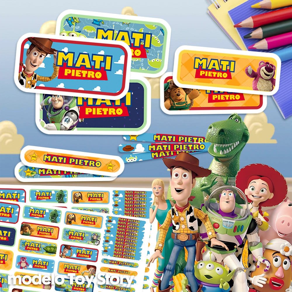 Etiquetas Escolares para Imprimir | Toy Story (Archivo Digital PDF)