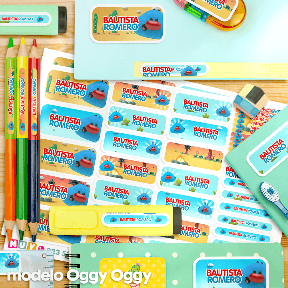 Etiquetas Escolares para Imprimir | Oggy Oggy (Archivo Digital PDF)